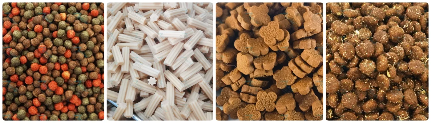 Pet food equipment production samples.webp