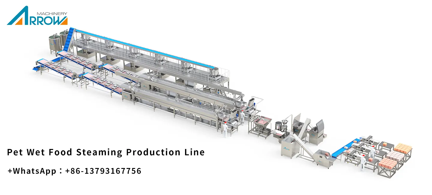 Pet wet food steaming production line.webp