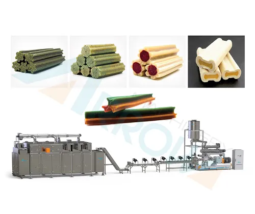 Dog Chews Production Line-High Efficiency Pet Treats Extrusion Machinery