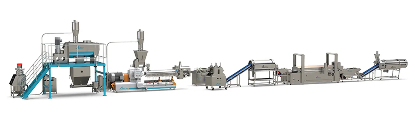 Frying snacks production line