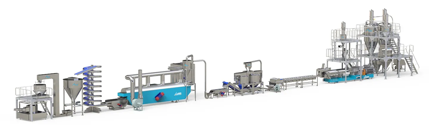 Fermented bread panko crumb processing line
